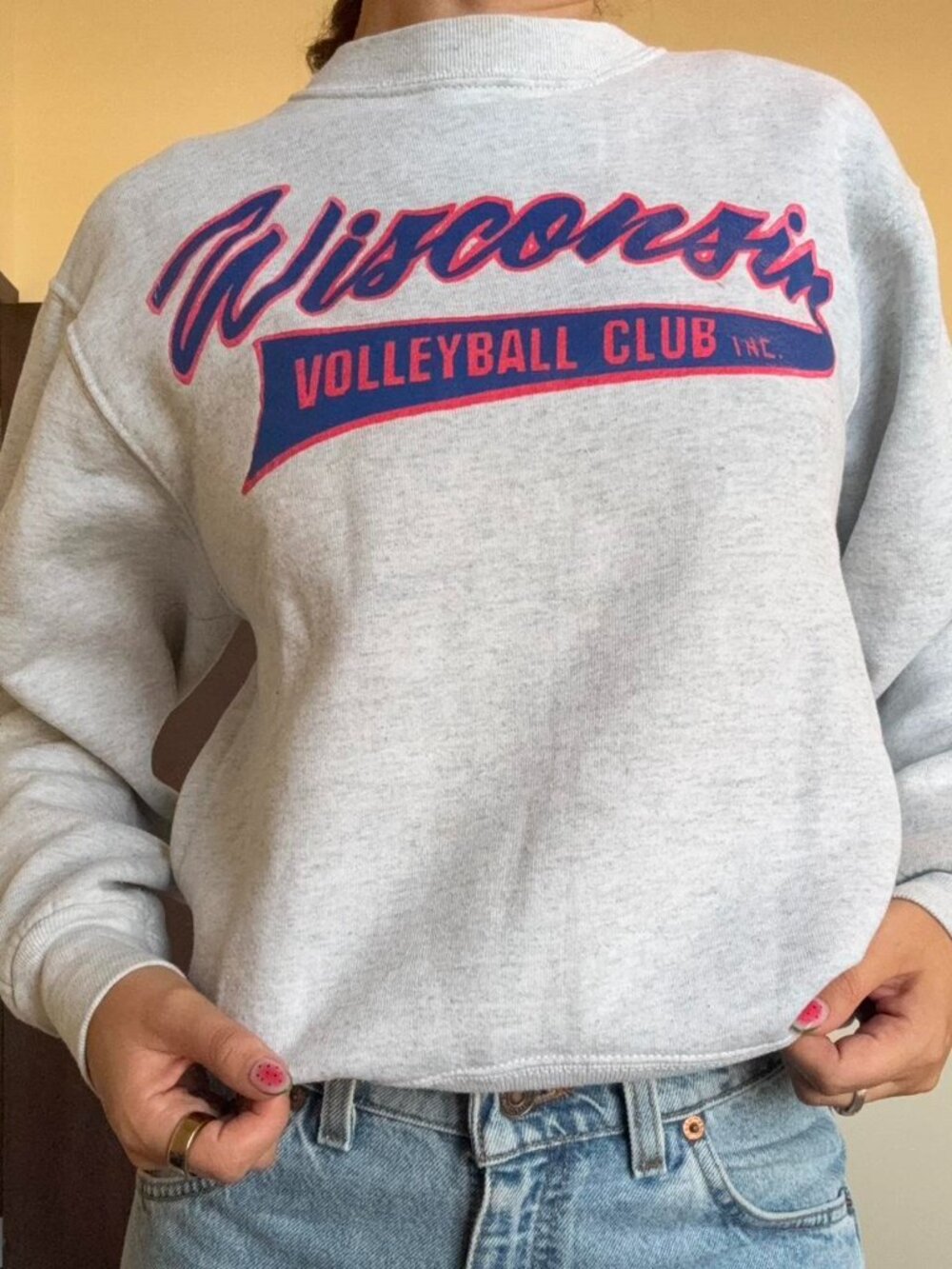 Vintage 90's Wisconsin Volleyball Club Crewneck Sweatshirt